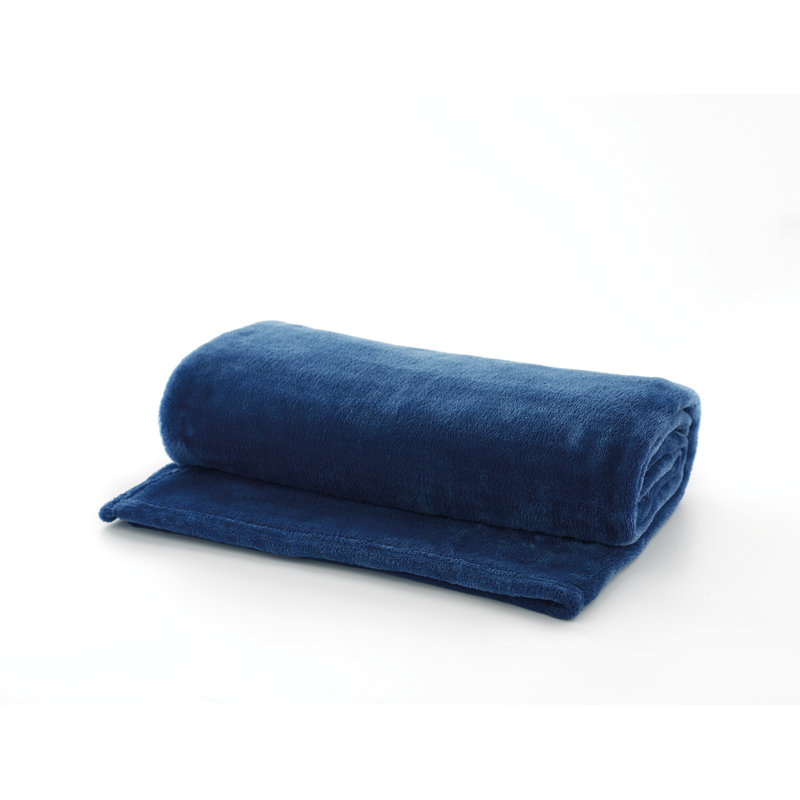 Plain Weave / Muslin Throw Blanket, Dark Blue