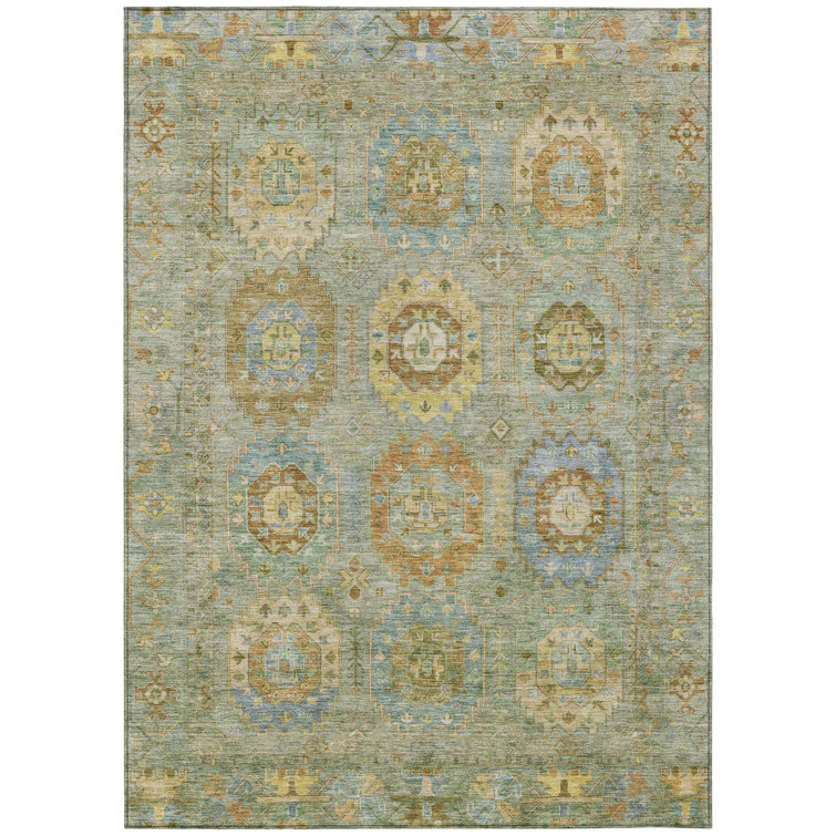 Machine Washable Indoor/Outdoor Lafferty ACN2227 Panel Rug