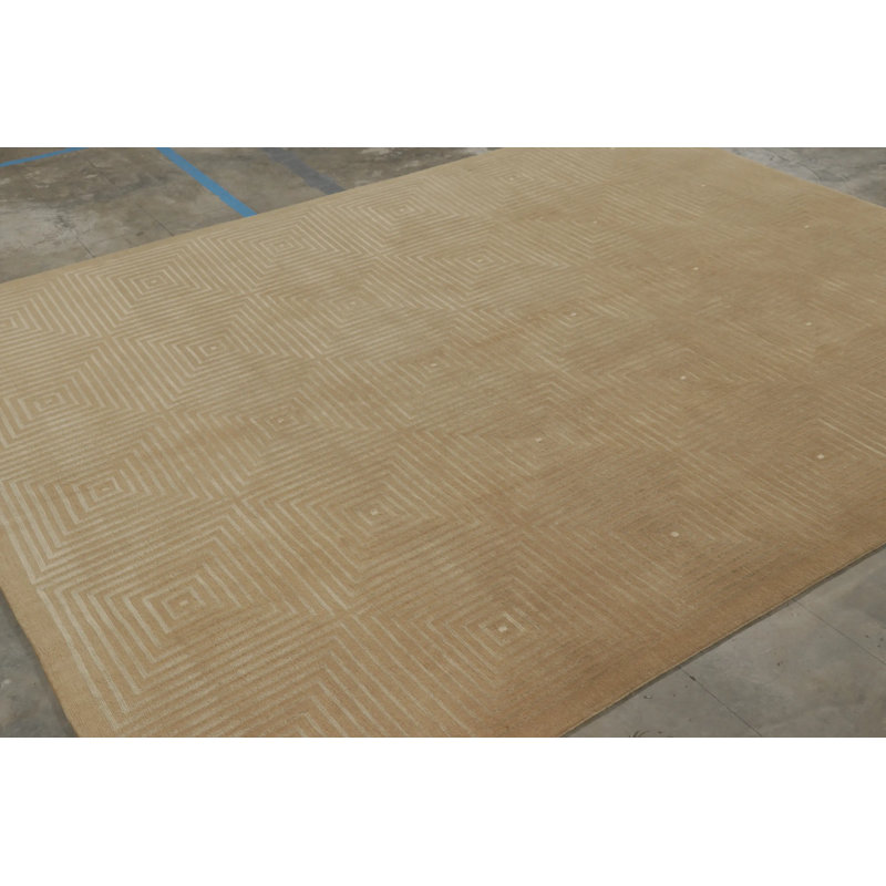 Handmade Silk and Wool Area Rug