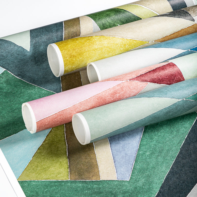 Rhapsody Roulade 33' L x 28.35" W Wallpaper Roll, Navy/Teal