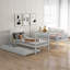 Lit simple superposé au dessus d'un lit simple avec lit gigogne et rangement-1902492148