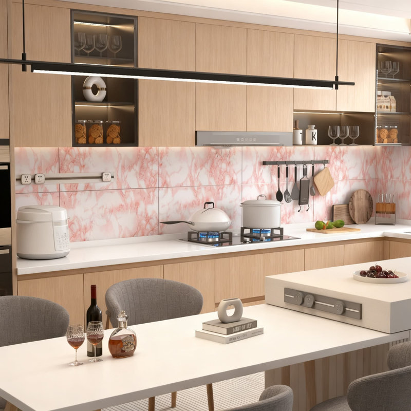Papier autocollant extra large en marbre autocollant pour papier peint en granite avec revêtement en vinyle imperméable pour comptoir de cuisine et de salle de bain