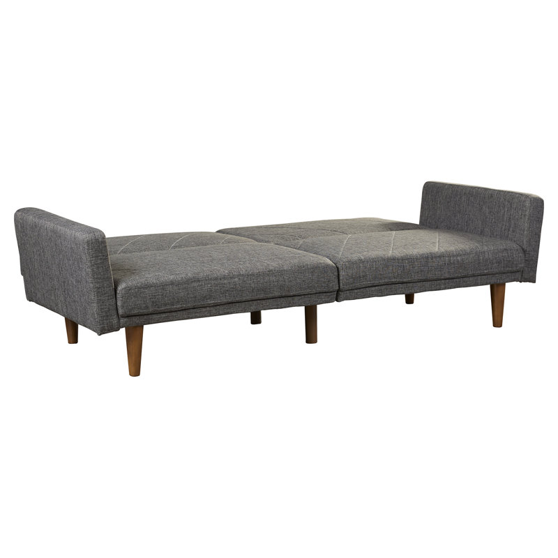 Adria Twin 78.5'' Upholstered Convertible Sofa, Gray Polyester