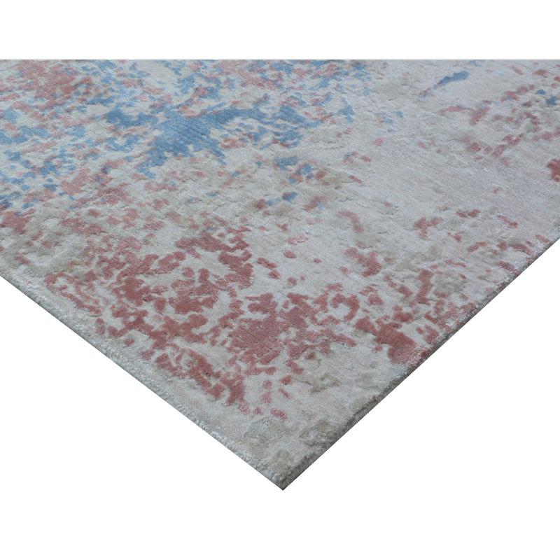 Cassina Abstract Area Rug in Pink, Rectangle 8' x 10'