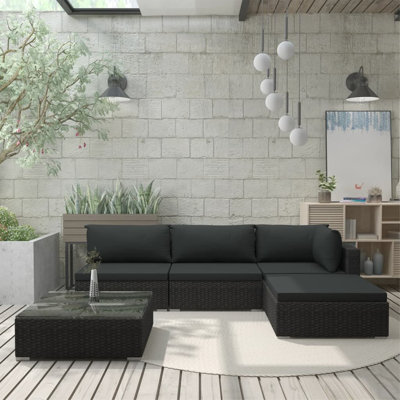 Canapé modulaire avec coussins 5 pièces Planada