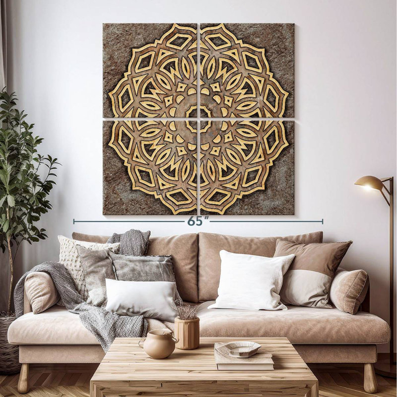 Bois sculpté rond Kerner, H 50 po x l 50 po