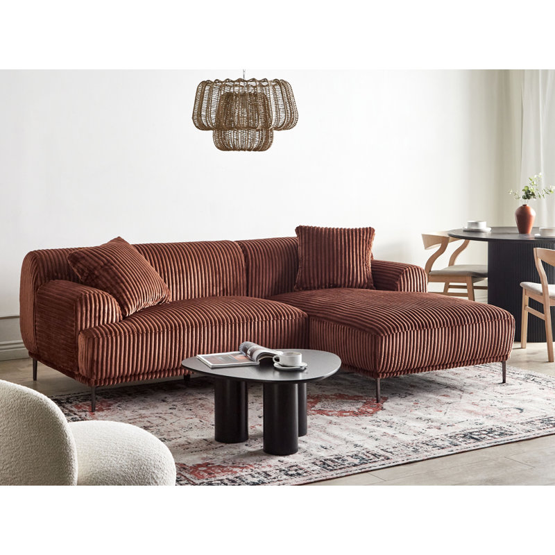 STENUM 3 Seater Sofa & Chaise, Left Hand Facing, Brown