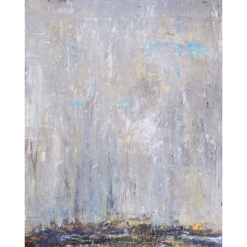 Blue Rain III by John Beard, 40" H x 30" W x 1.5" D, Wrapped Canvas