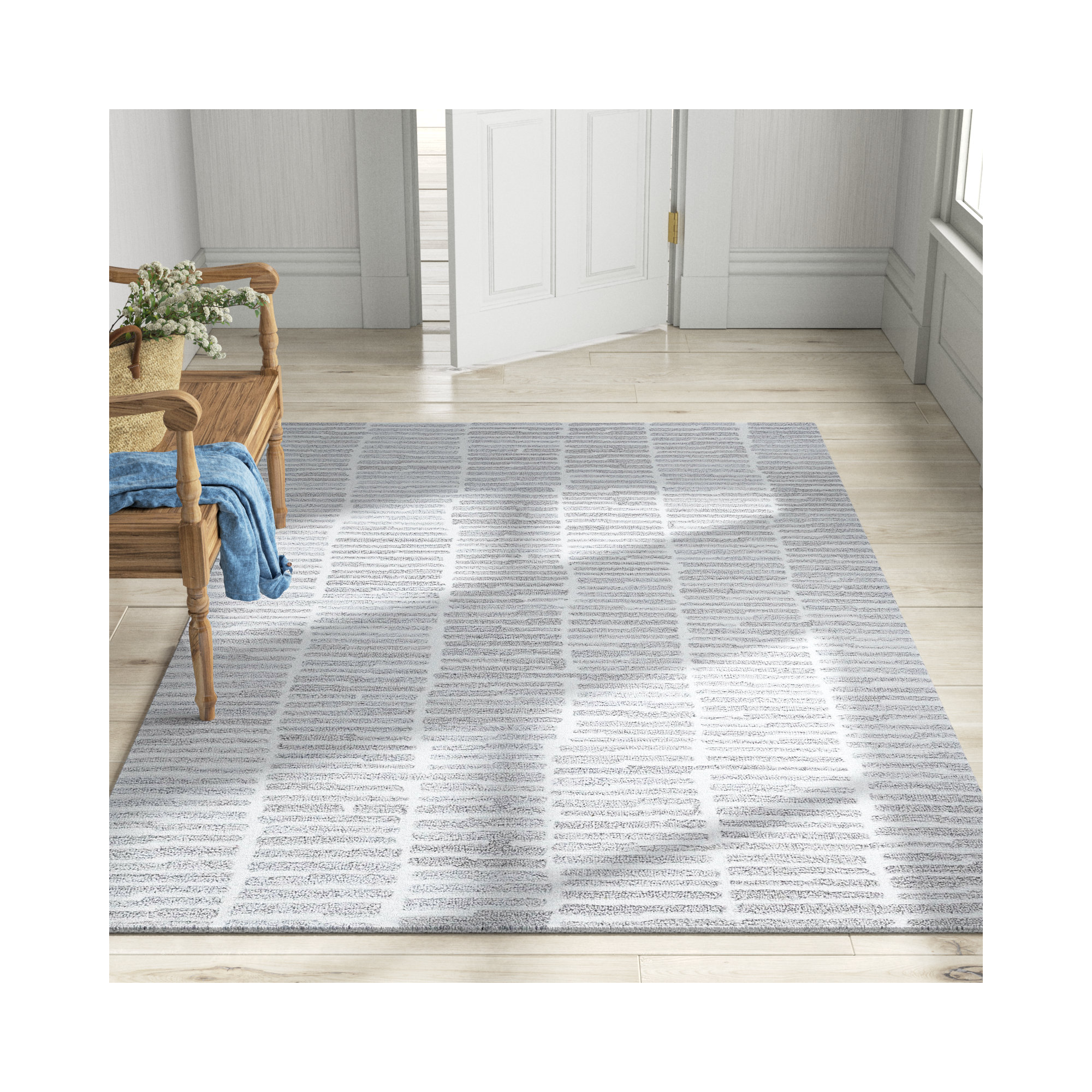 Finton Hand Tufted Recycled P.E.T Rug, Rectangle 6' x 9'