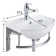 The Renovators Supply Inc. 13.75'' White Vitreous China U-Shaped Bathroom Sink with Overflow