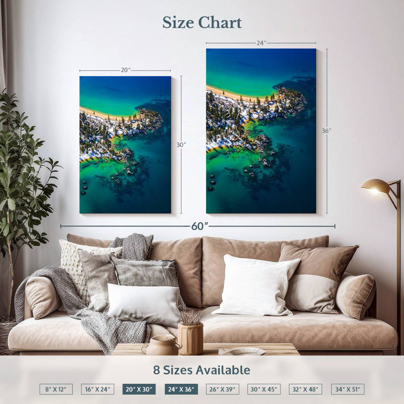 Alvord Lake Tahoe d'en haut, H 36 po x l 24 po