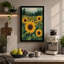 Sunflowers and Mountains Botanical - Wrapped Canvas-1780193485-1780193486