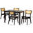 Kells 4 - Person Four Leg Dining Set-1807967487-1807967424