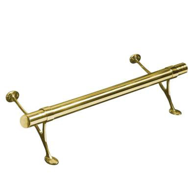Ensemble de repose-pieds , Laiton poli, 7.5" H x 48" L x 7.5" D