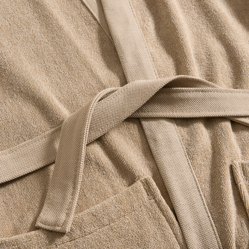 Peignoir en coton piqué 100% coton Lacotte Classic, Sand