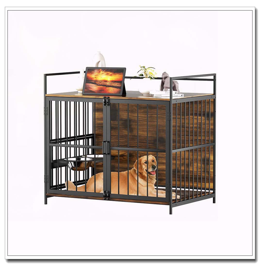 Photo inspiration: Visual Reference: Archie Oscar Furniture Style Large Dog Crate With 360 Adjustable