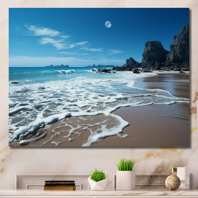 Thailande, plage silencieuse II, Toile tendue, H 16 po x l 32 po x P 1 po