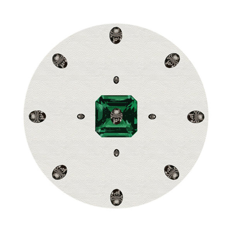 Asscher Vegan Leather Round Pebble Placemat