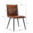 Keava 19" Wide Modern Farmhouse Dining Side Chair in Distressed Leather with Natural Shading-1100826539