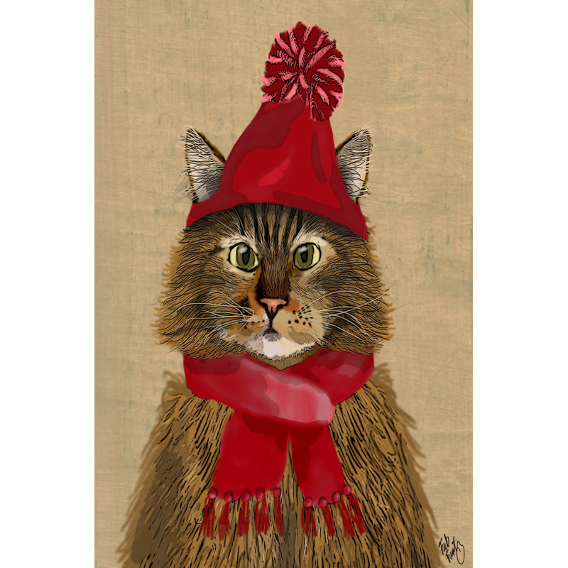 Chat Maine Coon, H 12 po x l 8 po x P 1 po