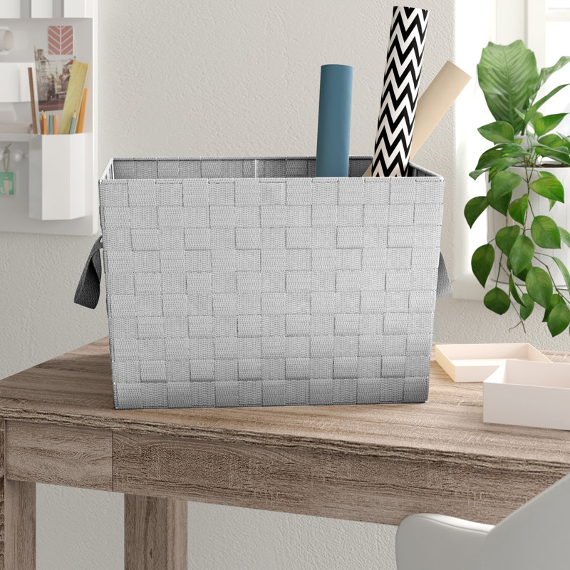 Panier de plastique, Grand, Gris, 1