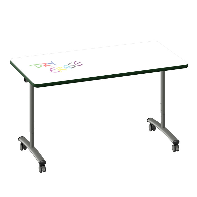 Table rabattable Premium Premium, H 38 po x L 60 po x l 30 po, Blanc/vert