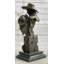 Sculpture buste en bronze «Just Like Papa Western Cowboy and Son» 13 po x 6 po