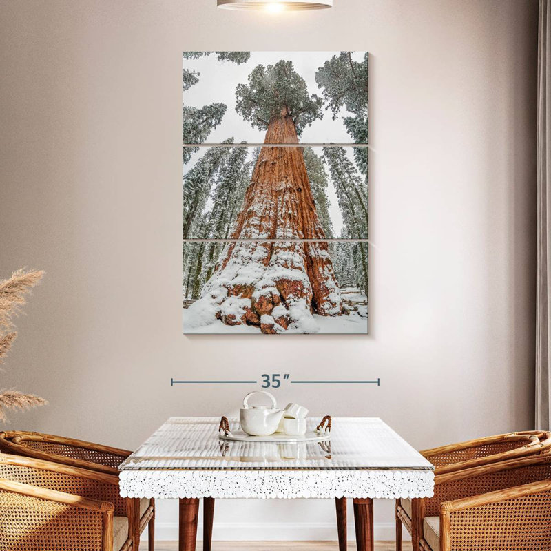 Harnek Wintry Sequoia Tree, 23" H x 14" W