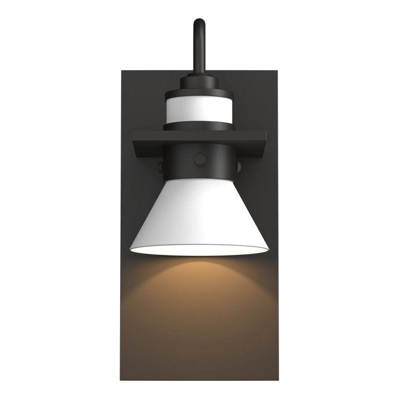 Erlenmeyer 1 - Bulb Outdoor Barn Light, Coastal White, Coastal Oil Rubbed Bronze