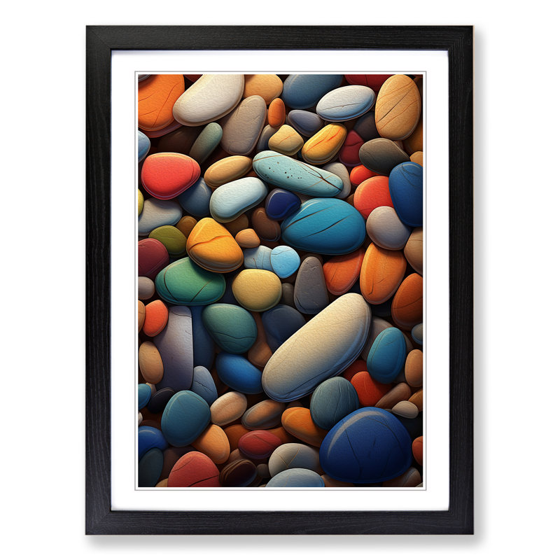 Pebbles Digital Art - Framed Print