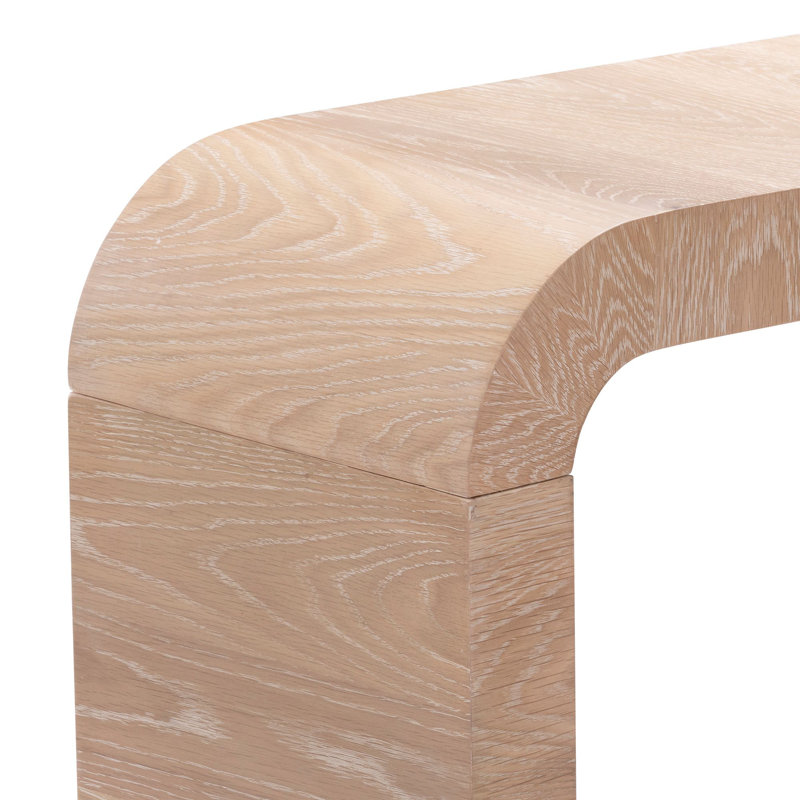 Arcata 56" Waterfall Wood Console Table, Beige