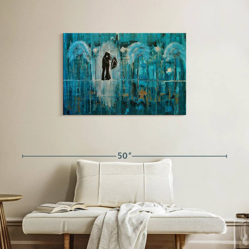 Hardie Turquoise Rain Romance, 24'' H X 36'' W