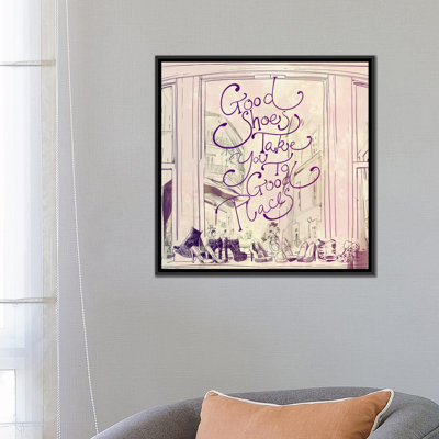 'Good Shoes' Graphic Print on Wrapped Canvas