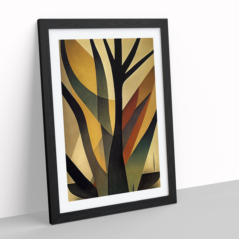 Splendid Abstract Tree No.1 - Wall Art, Black Framed, 34cm H x 25cm W x 2cm D