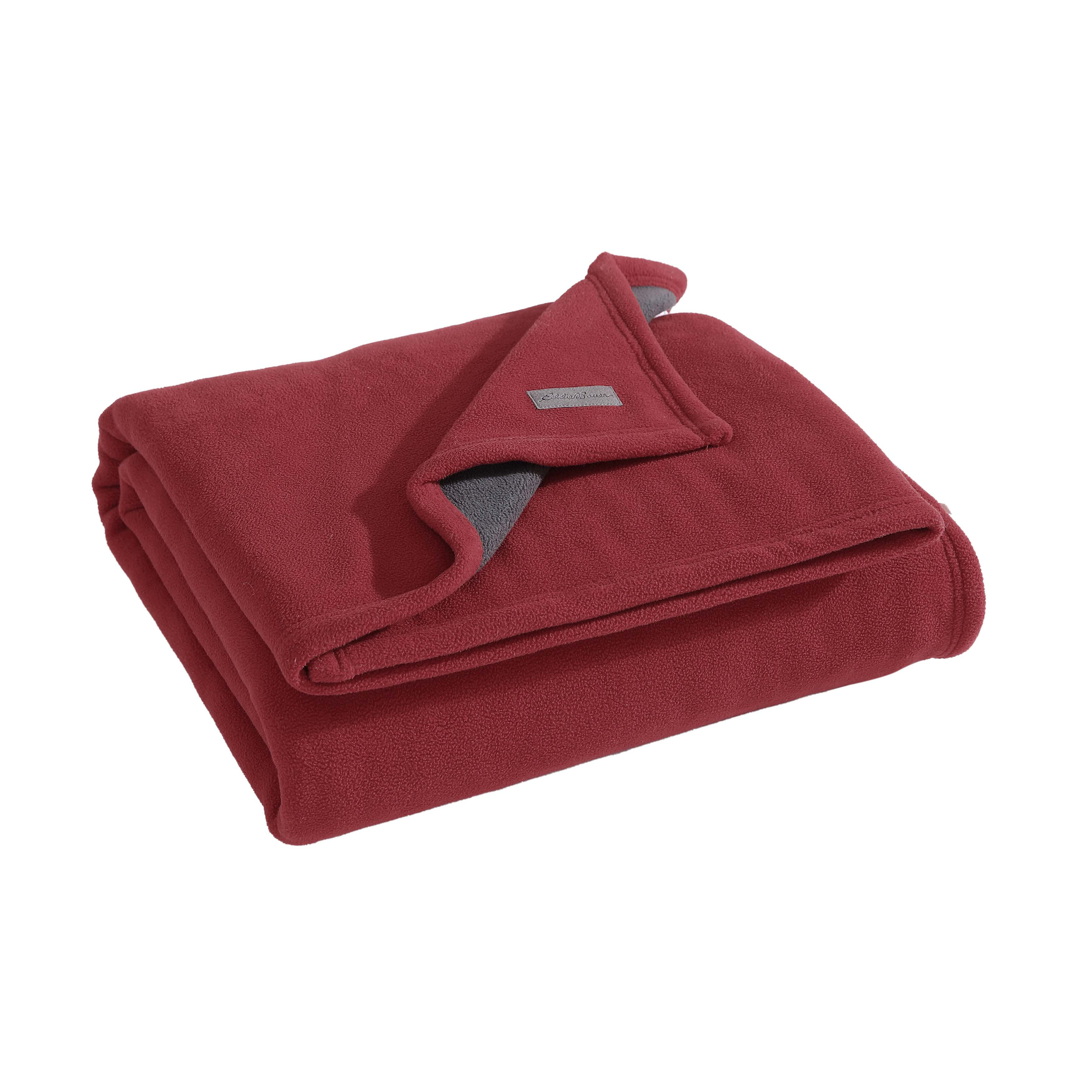 Eddie Bauer Solid Reversible Fleece Throw Blanket & Reviews Wayfair