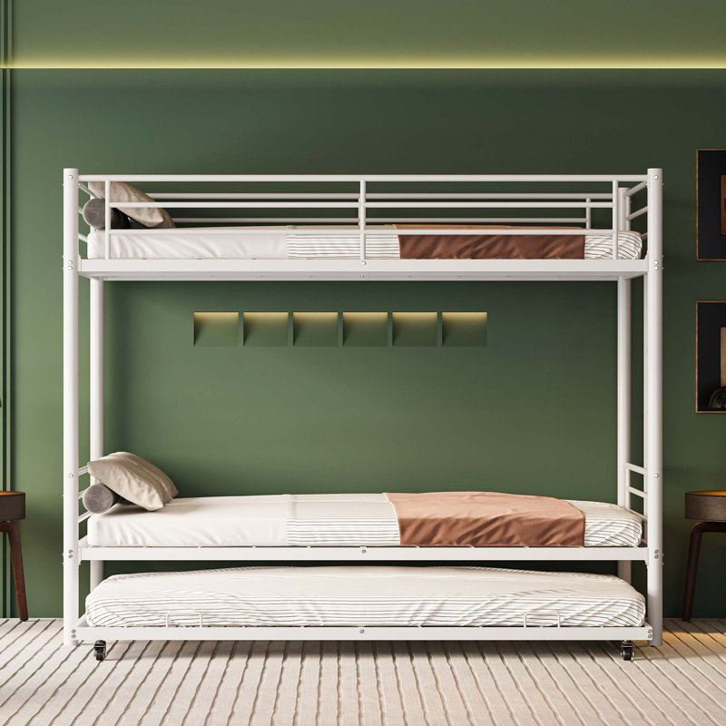 Twin Over Full Bunk Bed, White