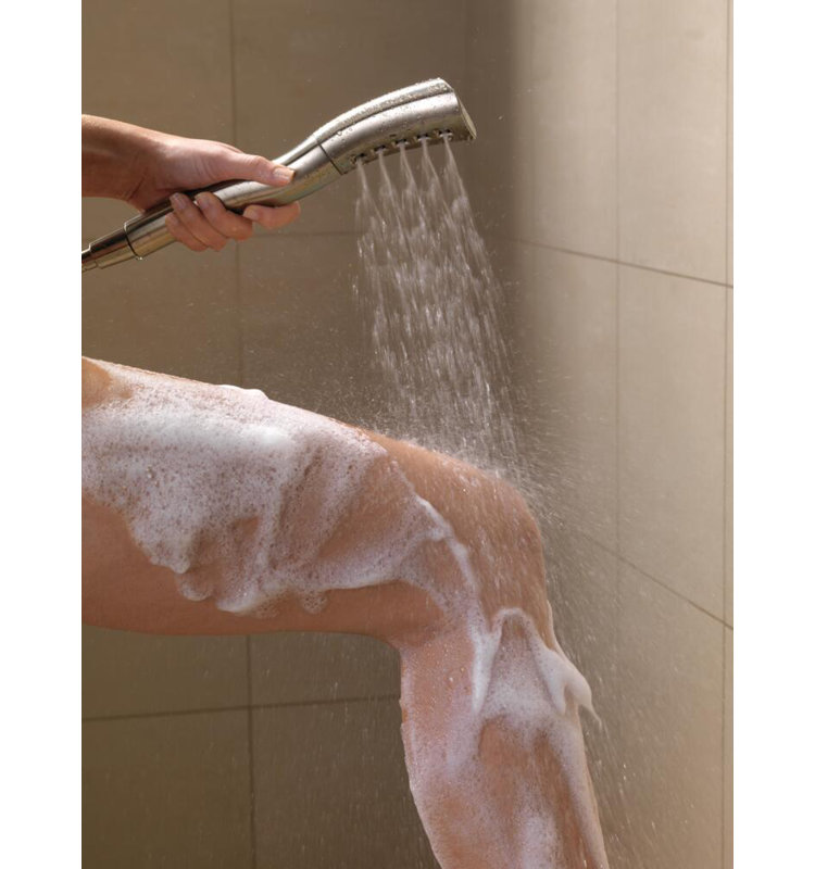 H2Okinetic Single-Setting Hand Held Shower, Handheld Shower Head Wand, Lumicoat  Chrome
