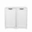Armoire de buanderie avec portes et tablette, panier à linge inclinable, style autoportant, tablette réglable