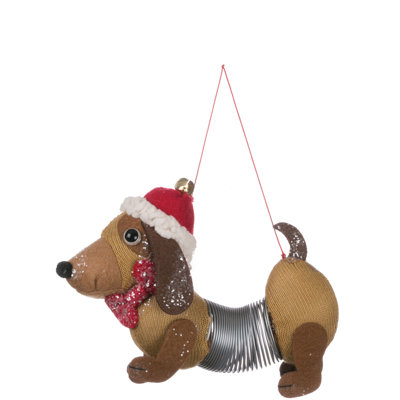 Jabouille 5.5'' Fabric Animals Hanging Figurine Ornament