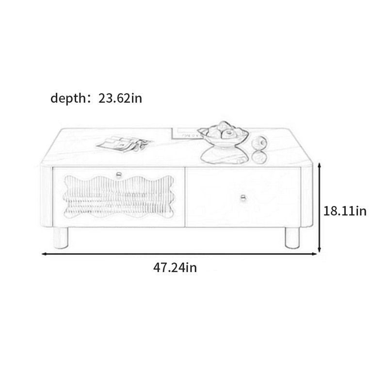Clodfelter, H 18,11 po x L 47,24 po x l 23,62 po