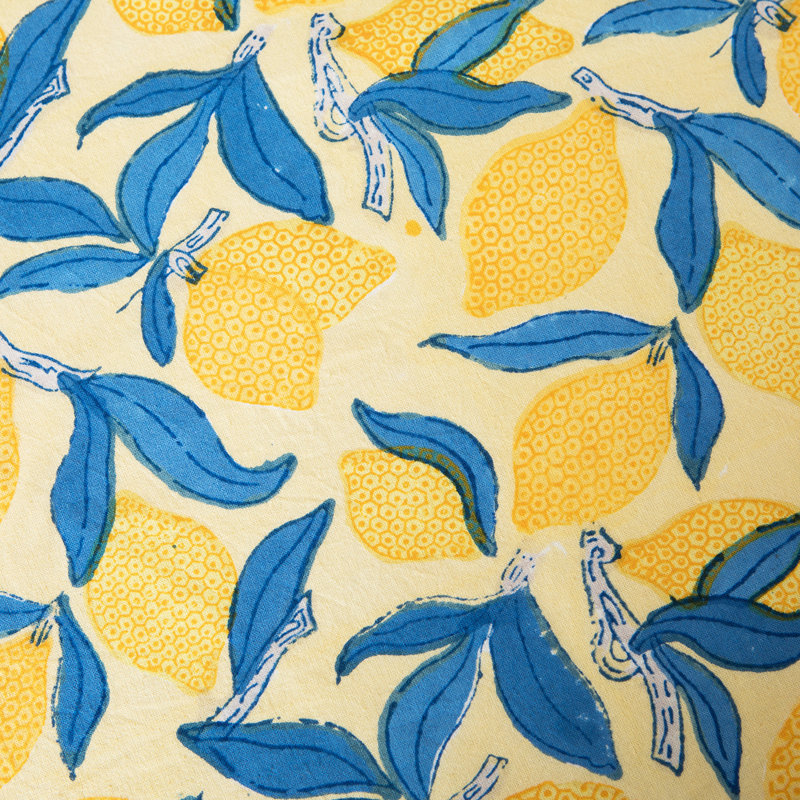 Lemon Tree Handmade Floral Tablecloth