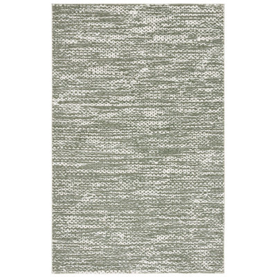 Wathen Abstract Machine Woven Power Loom Polyester Area Rug in Sage/Ivory