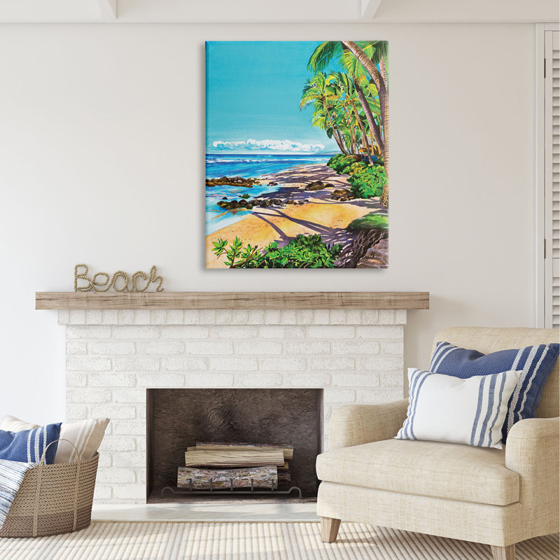«Highland Dunes Tropical Shore Landscape», art de la giclée par Julia Mcgrath, H 48 po x l 36 po x P 1,5 po