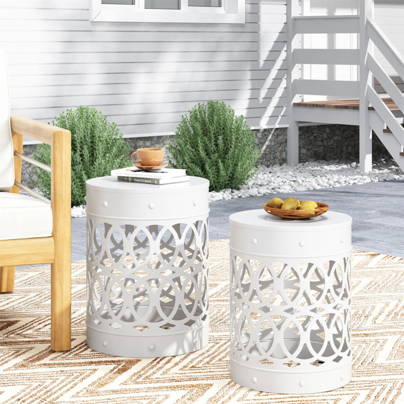 Table d'appoint Moraima, Blanc