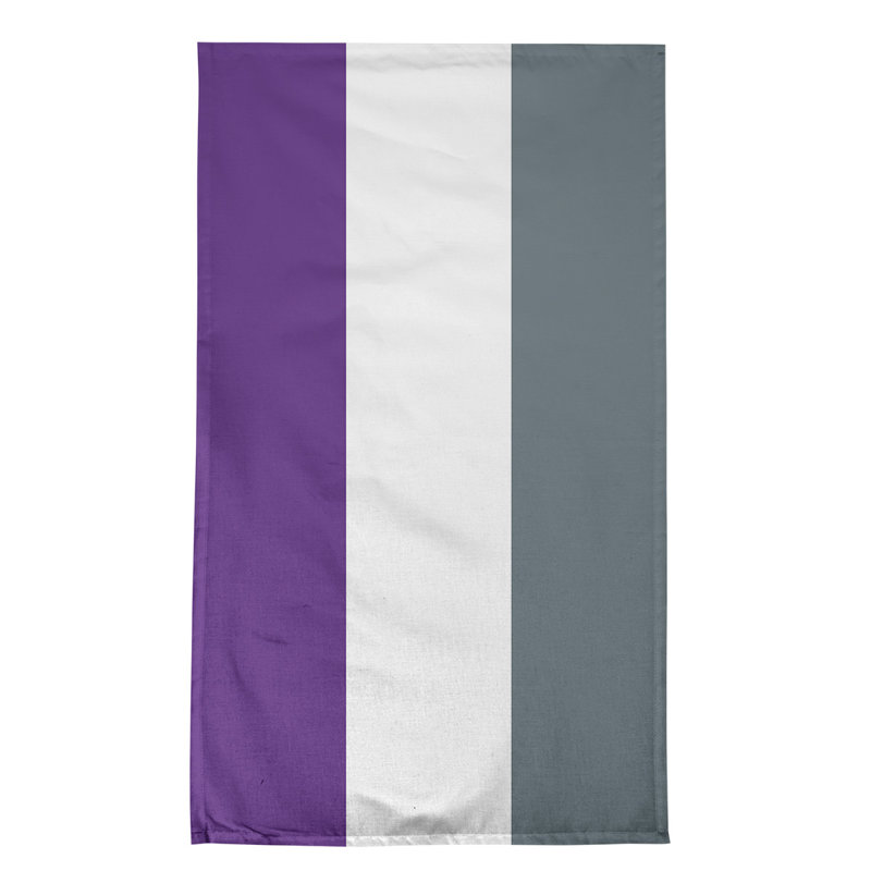 Tea Towel Kitchen Towel, Cotton Blend, Purple/White/Slate Gray