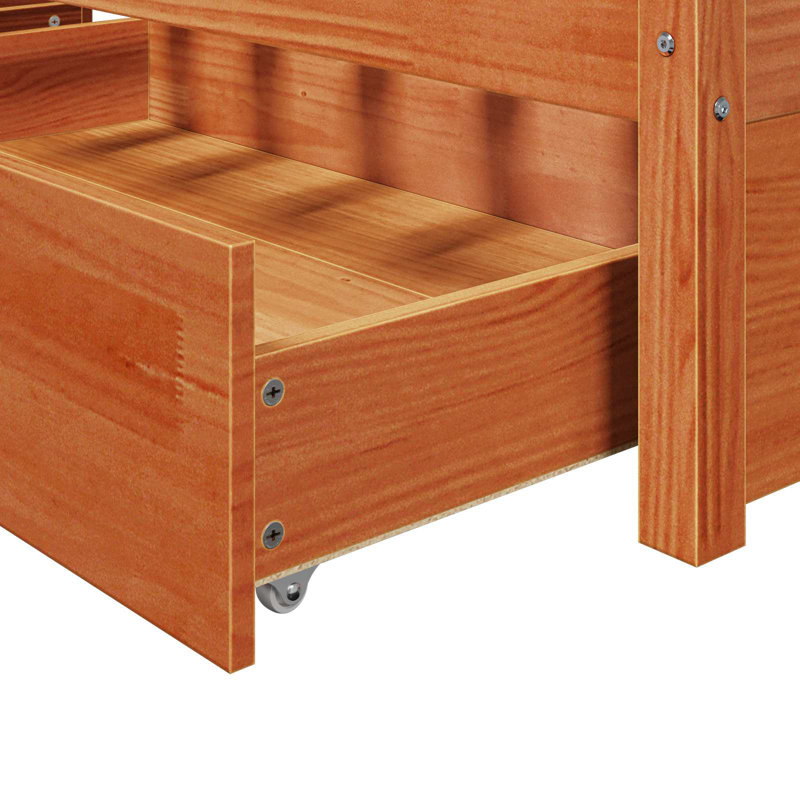 Bed Frame With Drawers Wooden Bedstead Platform Bed Multi /Sizes, Kingsize (5')
