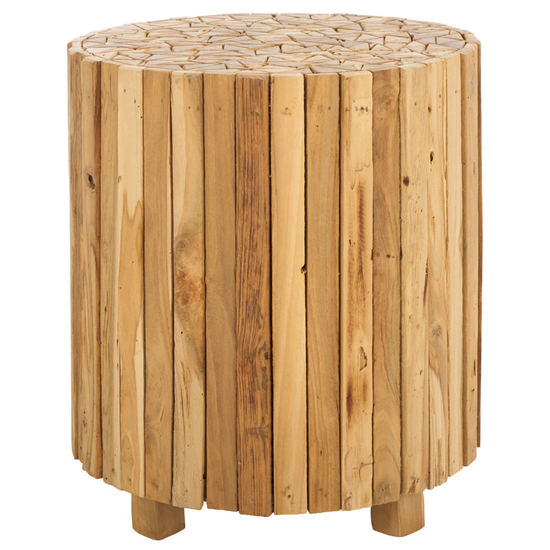 Table de bout tambour en bois massif Hopper