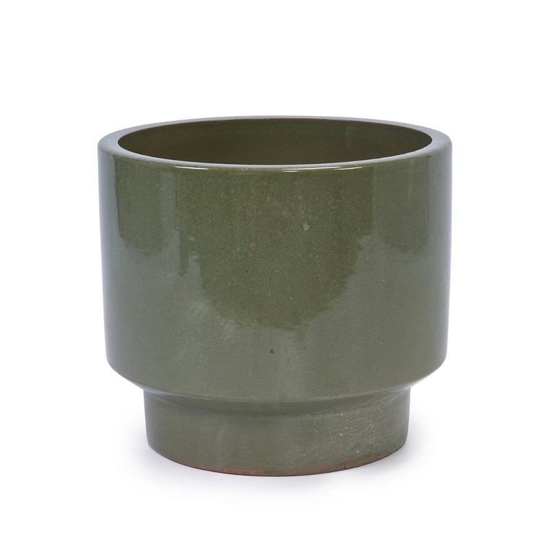 Pot de fleurs en céramique, Vert clair antique