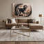 «Dogs Bouvier des Flandres», art mural sur toile grise-877094385