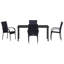 Garden Dining Set 5 Pcs PE Rattan-1226551890